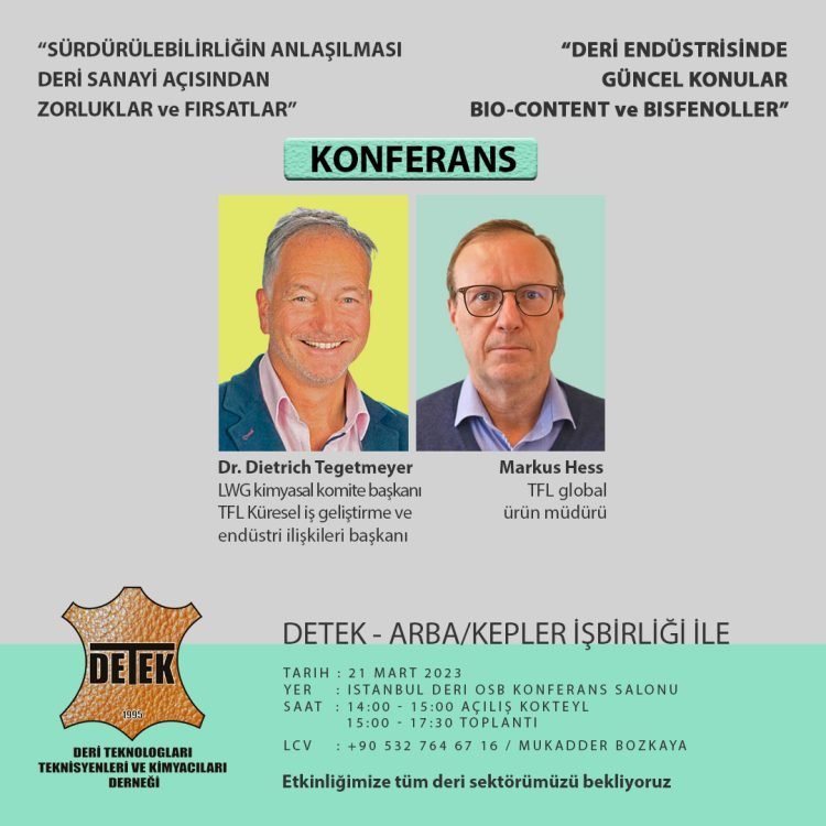 “Deri sanayinde sürdürülebilirliğin anlaşılması” üzerine konferans