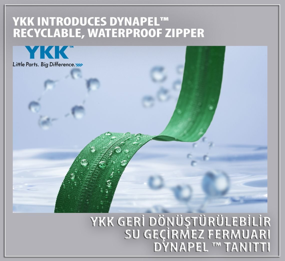 YKK представляет водонепроницаемую молнию DynaPel™, пригодную для вторичной переработки