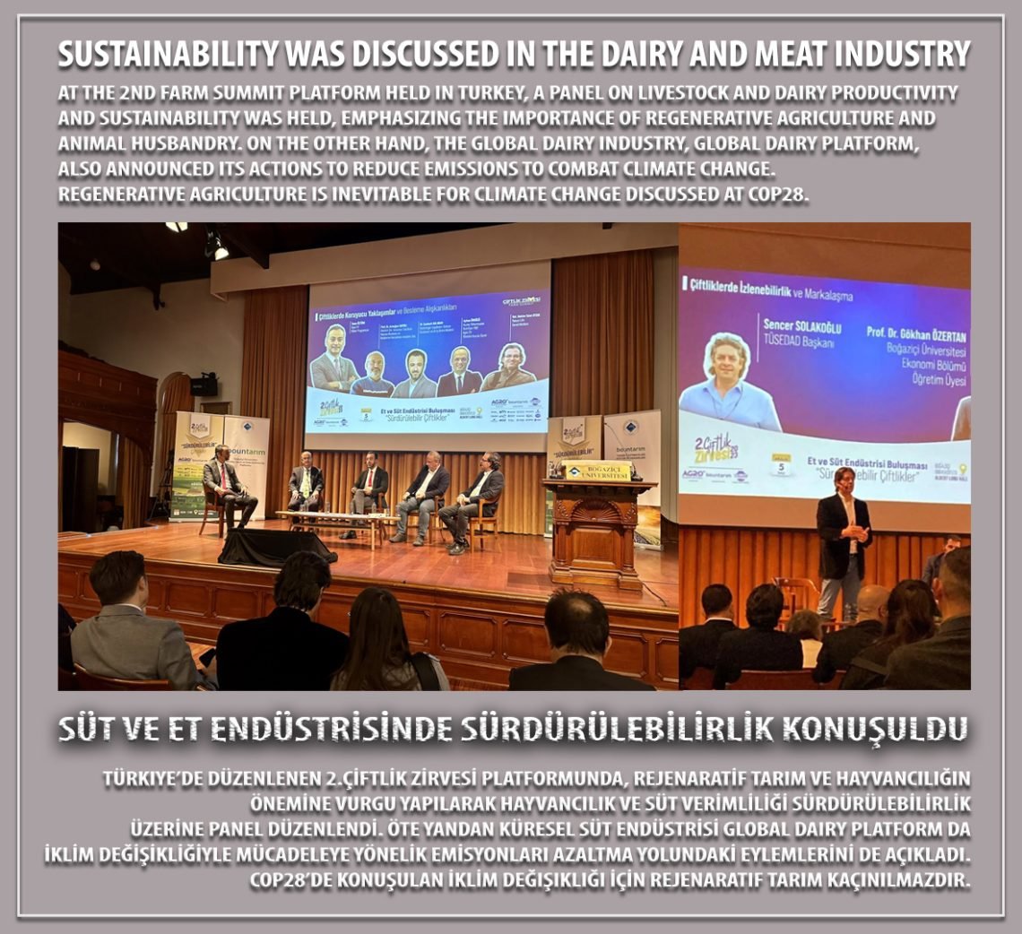 Sustainability was discussed in the dairy and meat industry