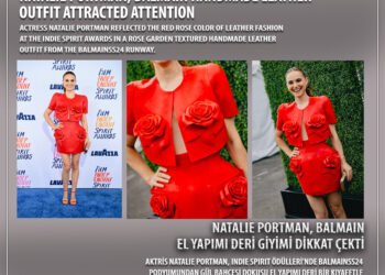 Натали Портман, наряд из кожи ручной работы BALMAIN привлек внимание