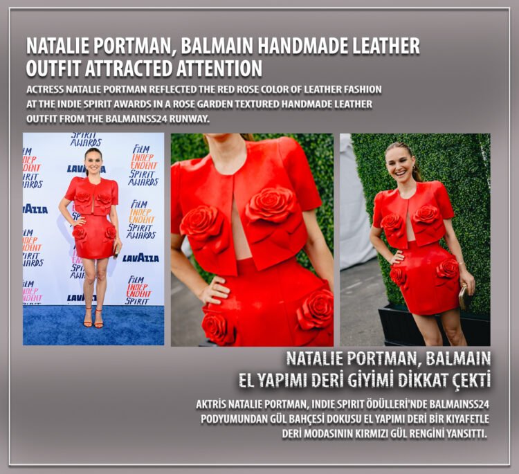 Натали Портман, наряд из кожи ручной работы BALMAIN привлек внимание