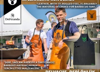 DelVache, эстетика сияющей кожи в дизайне кожаного фартука